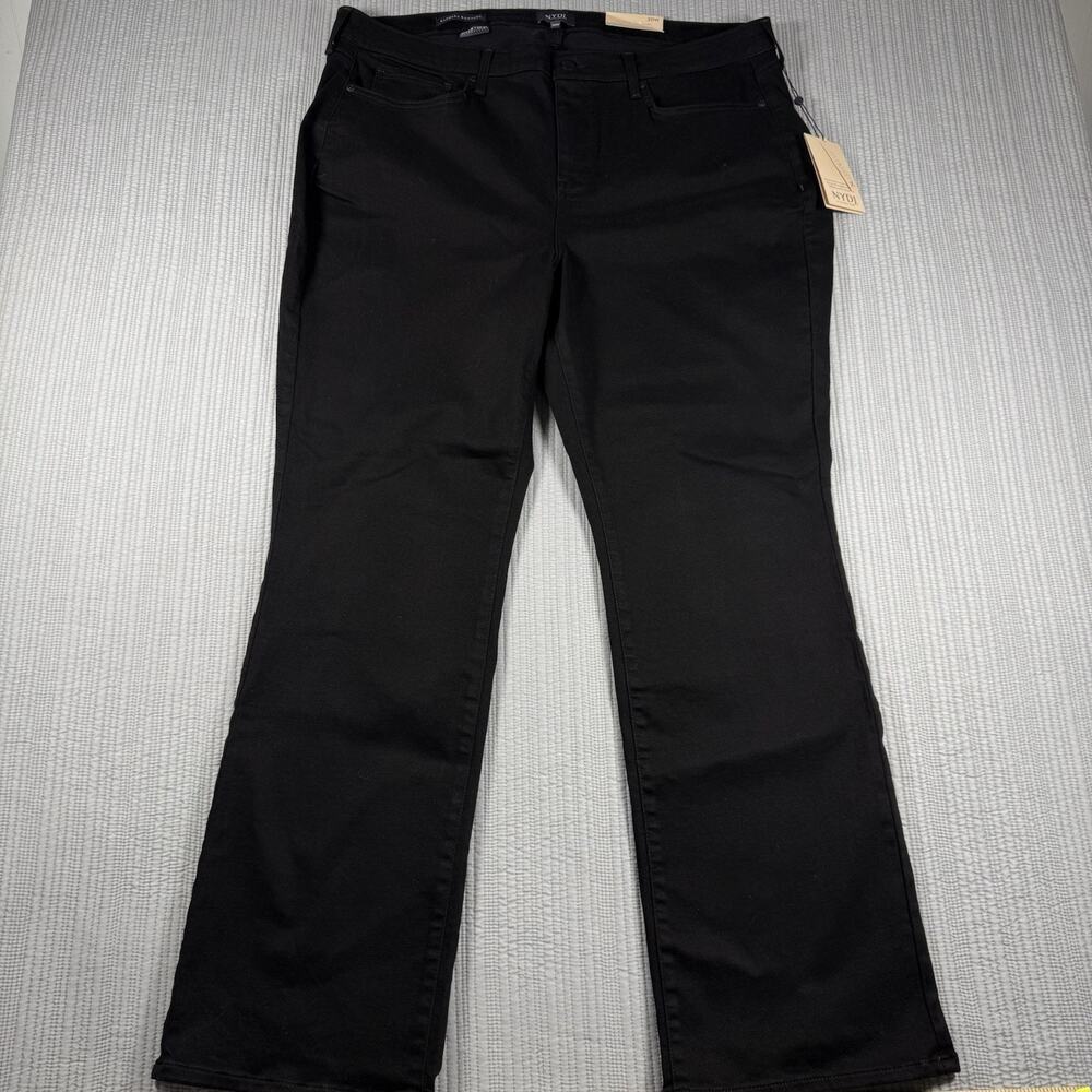 NYDJ Jeans Black Women's 12 Lift Tuck Barbara Bootcut Smart Casual Quiet Luxury
